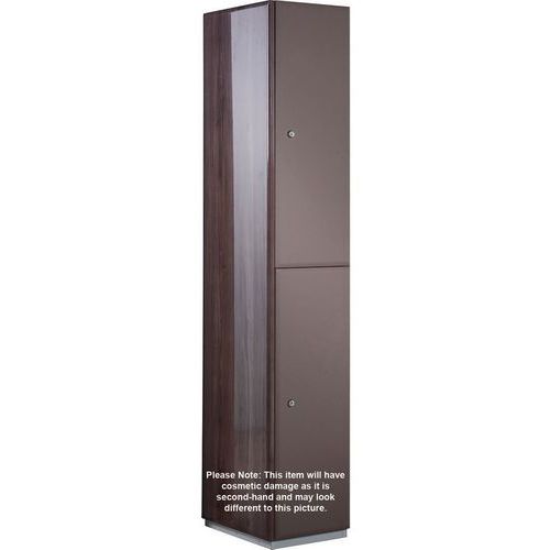 Used 2 Door Grey/Brown Executive Locker 1800x380x380mm Used 2 Door Grey/Brown Executive Locker 1800x380x380mm