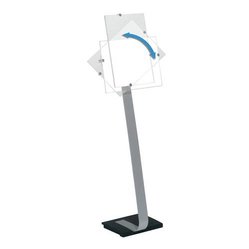 Crystal Sign Stand® information stand with base