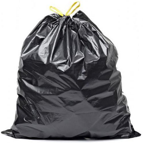 Drawstring bin bag - 50 l - Black - Alfapac