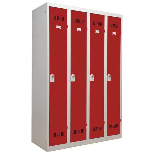 Clean workwear locker - Width 300 mm - 4 columns - Vinco