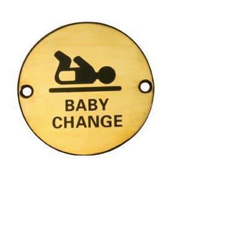 Baby Change - 75mm - Polished Brass