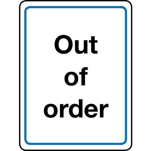 Out of Order Sign for Maintenance and Safety Notices