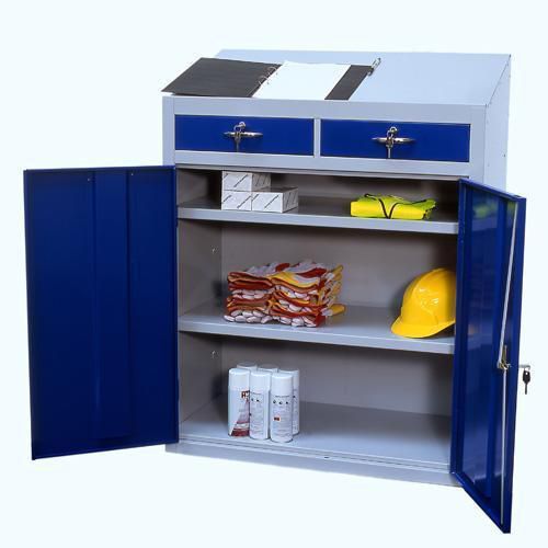 Metal Anti-Bacterial Workstation Cabinet - Double Drawer 1200x915x457mm Metal Anti-Bacterial Workstation Cabinet - Double Drawer 1200x915x457mm