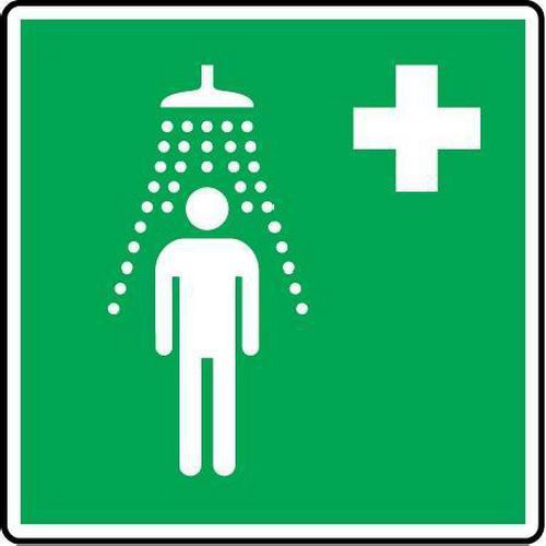 Emergency Shower Sign for Workplace Safety and Compliance
