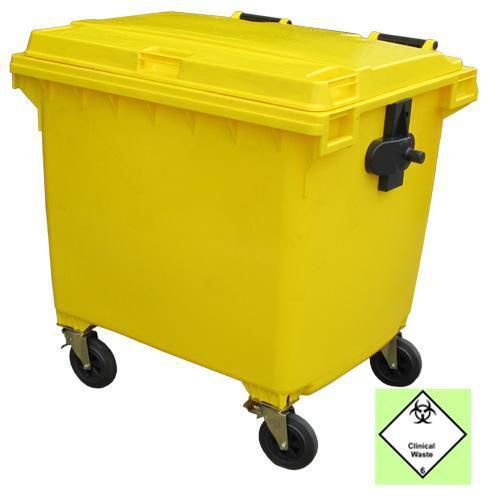 Clinical Waste Wheelie Bins - 4 Wheels for Waste Management & Hygiene