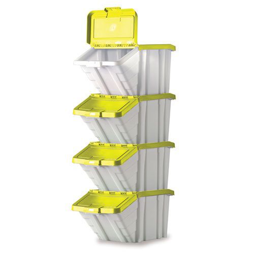 Containers with Coloured Lids - 50L for Storage and Organization