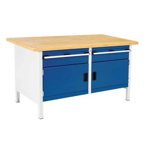 Bott Cubio Heavy Duty Industrial Wood Topped Workbench -840x1500x750mm