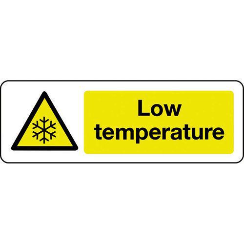 Low Temperature Sign for Industrial Safety and Warnings