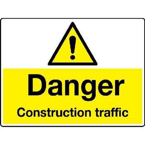Danger Construction Traffic Sign for Industrial Safety and Warnings
