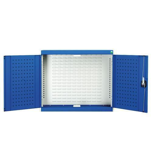 Bott Cubio Wall Mounted Cupboard With Perfo Door & Louvre Back Panel Bott Cubio Wall Mounted Cupboard With Perfo Door & Louvre Back Panel