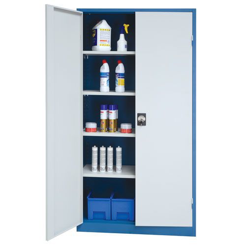 Multipurpose Metal Storage Cupboard - 1950x1000x450mm - Office Cabinet - Manutan Expert