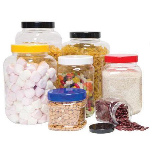 Clear Square PET Jars - Pack of 10