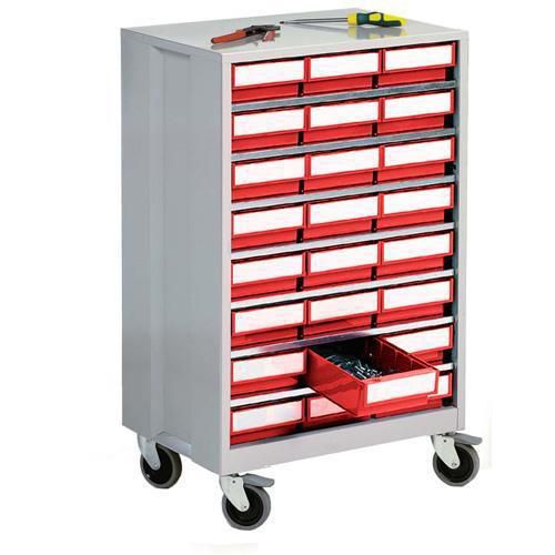 High Density Mobile Storage Cabinets with 24 Shelf Bins