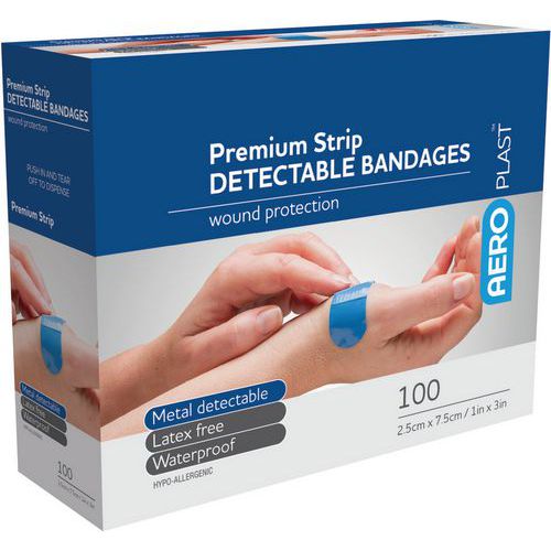 Box of 100 Assorted Plasters - Latex Free or Washproof - Wide + Normal
