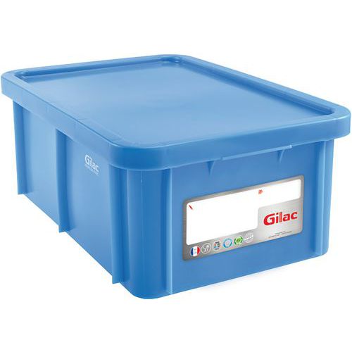 Stackable container with lid - Length 595 mm - 35 to 55 l - Gilac