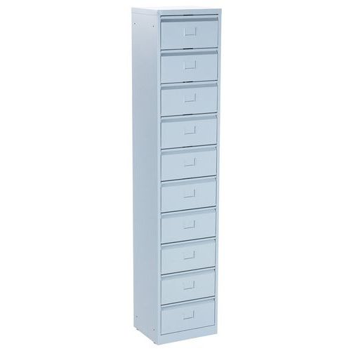 Cabinet with flip-down drawers - Ten compartments - Manutan Expert Cabinet with flip-down drawers - Ten compartments - Manutan Expert