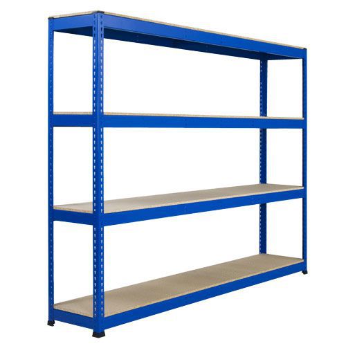 Rapid 1 Heavy Duty Shelving (2440h x 2134w) Blue - 4 Chipboard Shelves