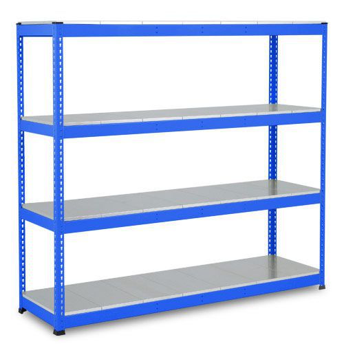 Rapid 1 Heavy Duty Shelving (1980h x 2134w) Blue - 4 Galvanized Shelves