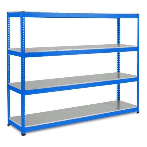 Rapid 1 Heavy Duty Shelving (1980h x 2440w) Blue - 4 Galvanized Shelves