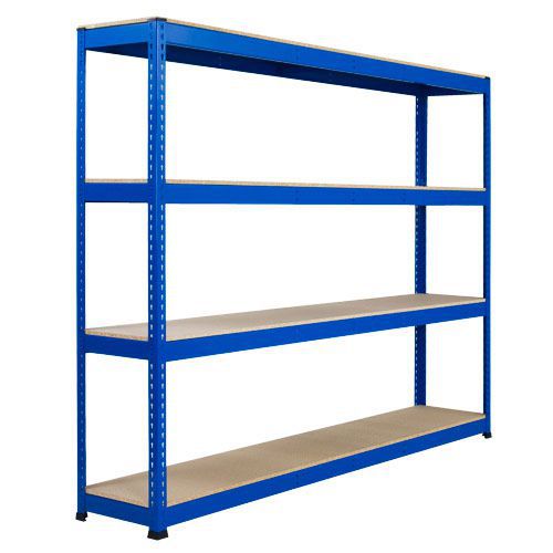 Rapid 1 Heavy Duty Shelving (2440h x 2440w) Blue - 4 Chipboard Shelves