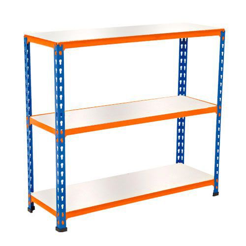 Rapid 2 Shelving (990h x 915w) Blue & Orange - 3 Melamine Shelves