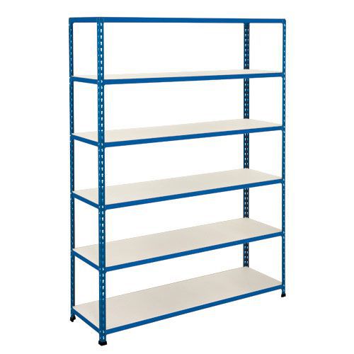 Rapid 2 Shelving (1600h x 1220w) Blue - 6 Melamine Shelves