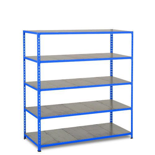Rapid 2 Shelving (1600h x 1525w) Blue - 5 Galvanized Shelves