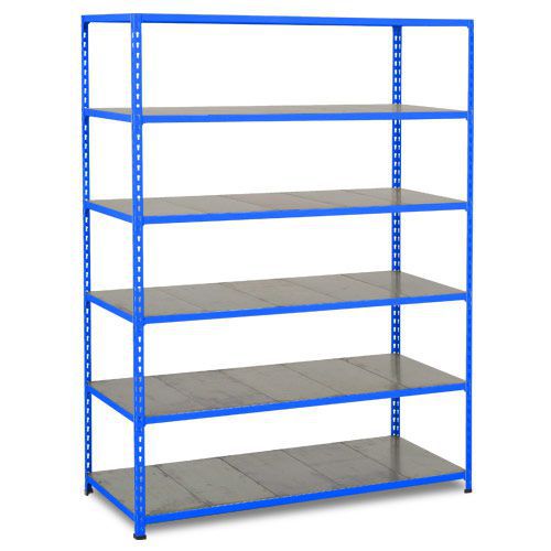 Rapid 2 Shelving (1600h x 1525w) Blue - 6 Galvanized Shelves