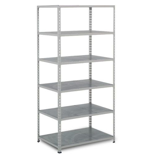 Rapid 2 Shelving (2440h x 1220w) Grey - 6 Galvanized Shelves