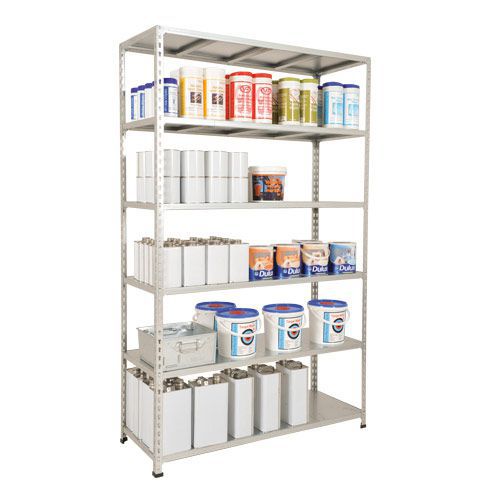 Rapid 2 Shelving 1980h x 1220w Galvanized - 5 Galvanized Shelves Rapid 2 Shelving 1980h x 1220w Galvanized - 5 Galvanized Shelves