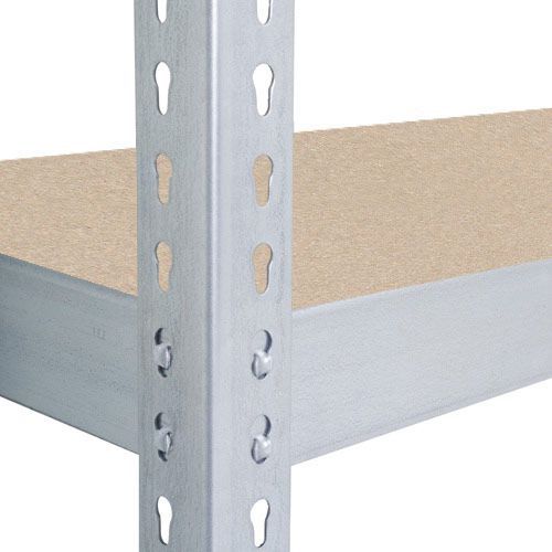 Rapid 2 Shelving (2440h x 915w) Galvanized - 5 Chipboard Shelves Rapid 2 Shelving (2440h x 915w) Galvanized - 5 Chipboard Shelves