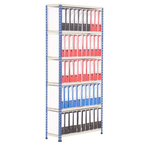 Lever Arch Storage Unit (2172h x 915w) Blue Grey With 100 Foolscap Files