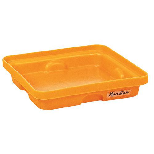 Square laboratory spill tray without grating - Manutan