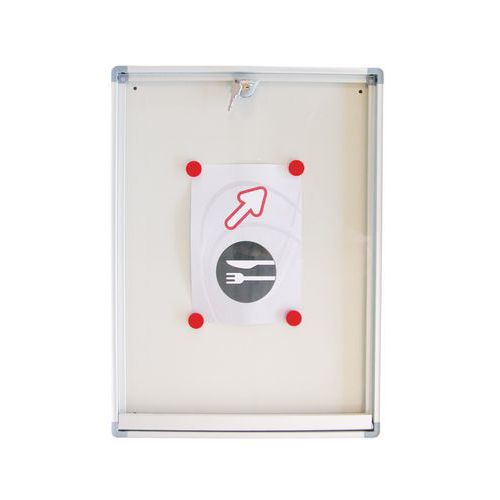 Phoenix enclosed bulletin board - Aluminium board - Plexiglas door