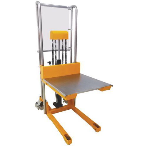 Manual hydraulic pallet stacker - Capacity 400 kg