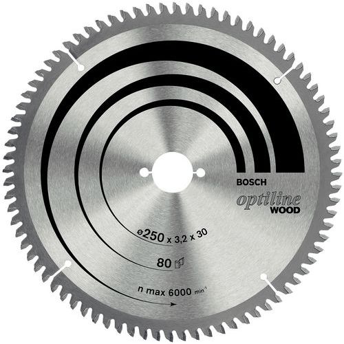 Optiline Wood saw blade with tab and radial - Ø 254 mm - Reaming Ø 30 mm