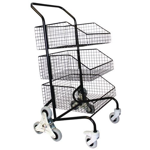 Compact mail distribution trolley Compact mail distribution trolley