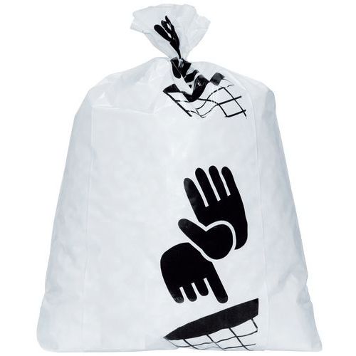 White Heavy Duty Bin Bags 60L to 160L Manutan