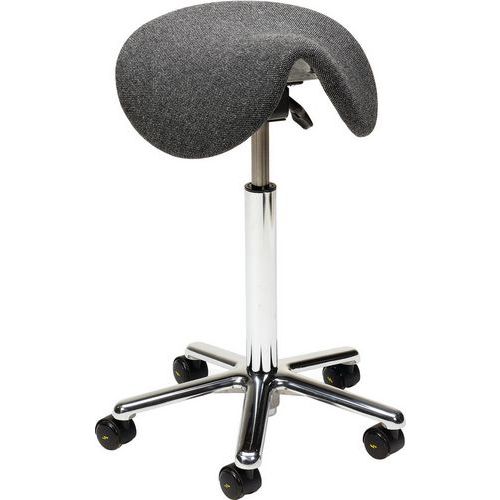Ergonomic ESD Workshop Mobile Stool - Heavy Duty - Treston Saddle