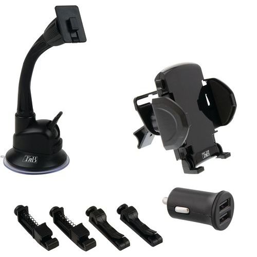 Car cigarette-lighter charger kit with multi-surface mount - TNB