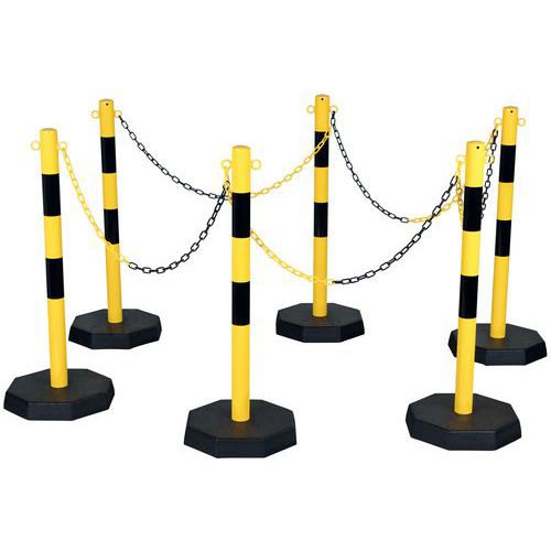 Kit of steel posts and polyethylene chains - Dancop