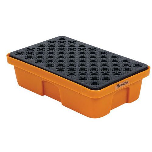 Spill Tray With Grate - 30L - Manutan Expert Spill Tray With Grate - 30L - Manutan Expert