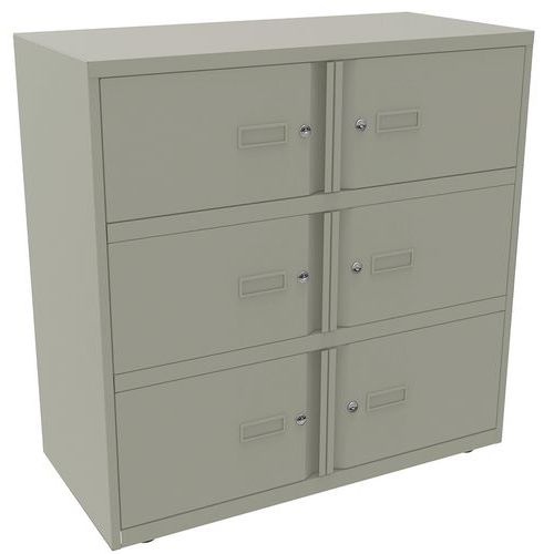 Office Staff Lockers - 6 Boxes - Personal Effects Storage - Bisley