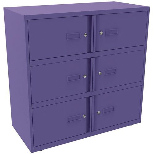 Office Staff Lockers - 6 Boxes - Personal Effects Storage - Bisley