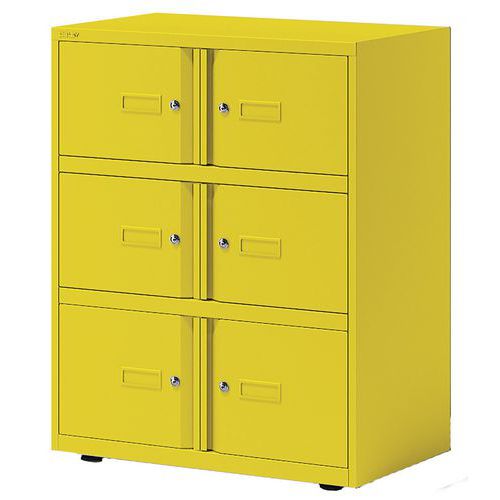 Office Staff Lockers - 6 Boxes - Personal Effects Storage - Bisley