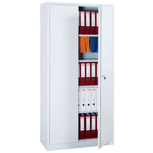 Compact, single-unit cabinet with hinged door - Height 195 cm - Manutan Expert