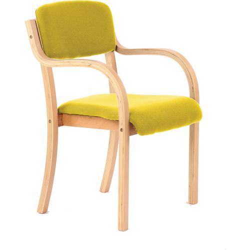 Reception Chairs - Beech Wooden Frame - Fabric Seat & Back - Dynamic