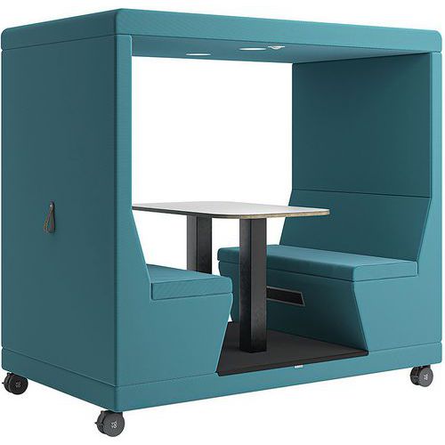 Mobile Modular Office Meeting Pod - 4-Seater - Recycled Fabric - Yo-yo