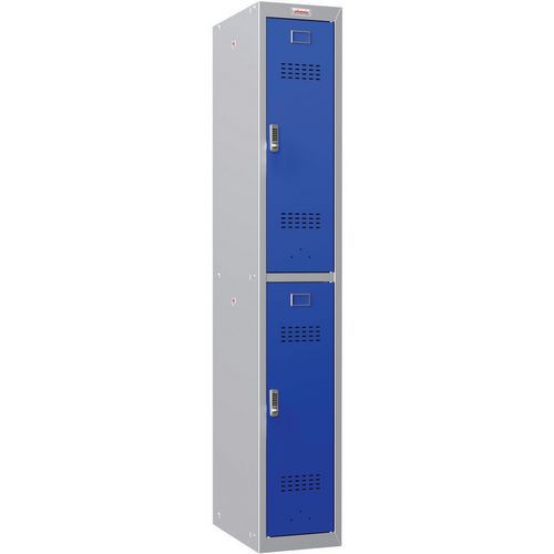 Grey & Blue Metal Lockers - Digital Locks - 1830x300x300mm - Phoenix
