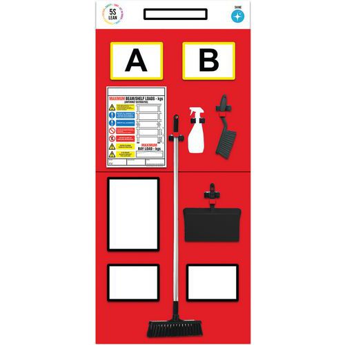 Rack End Cleaning Shadow Notice Boards - Double Aisles - Modulean